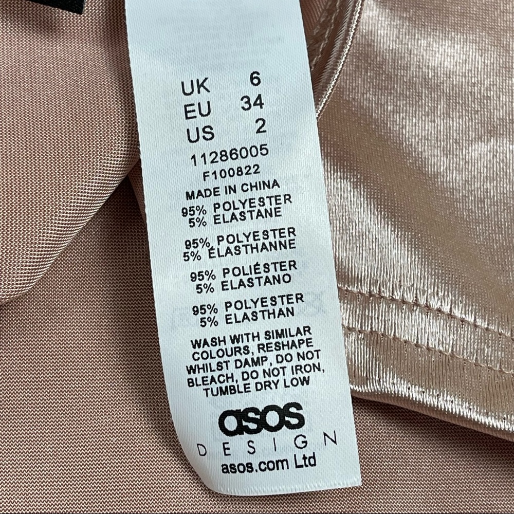 ASOS Brand New Golden Rose Triangle Top Size 2 - Picture 7 of 8